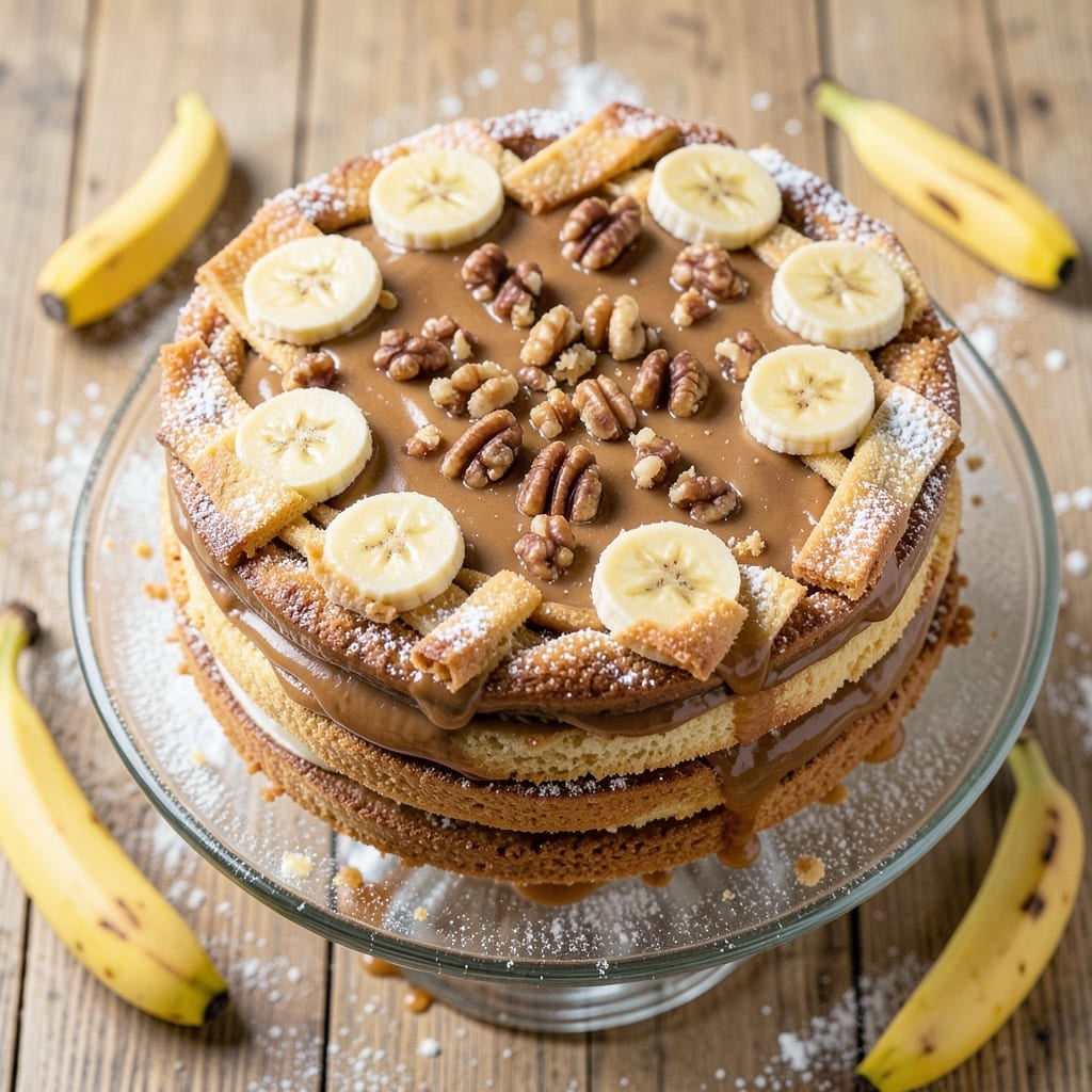 Banana Biscuit Cake Recipe: Buttery Swirl Layers With Crunchy Top