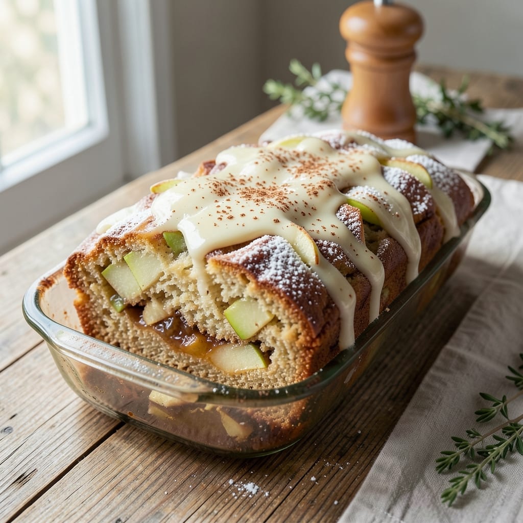 Apple Fritter Loaf Cake Recipe She Likes Milk: Cinnamon-Spiced Funnel Cake Twist with Creamy Milk Glaze