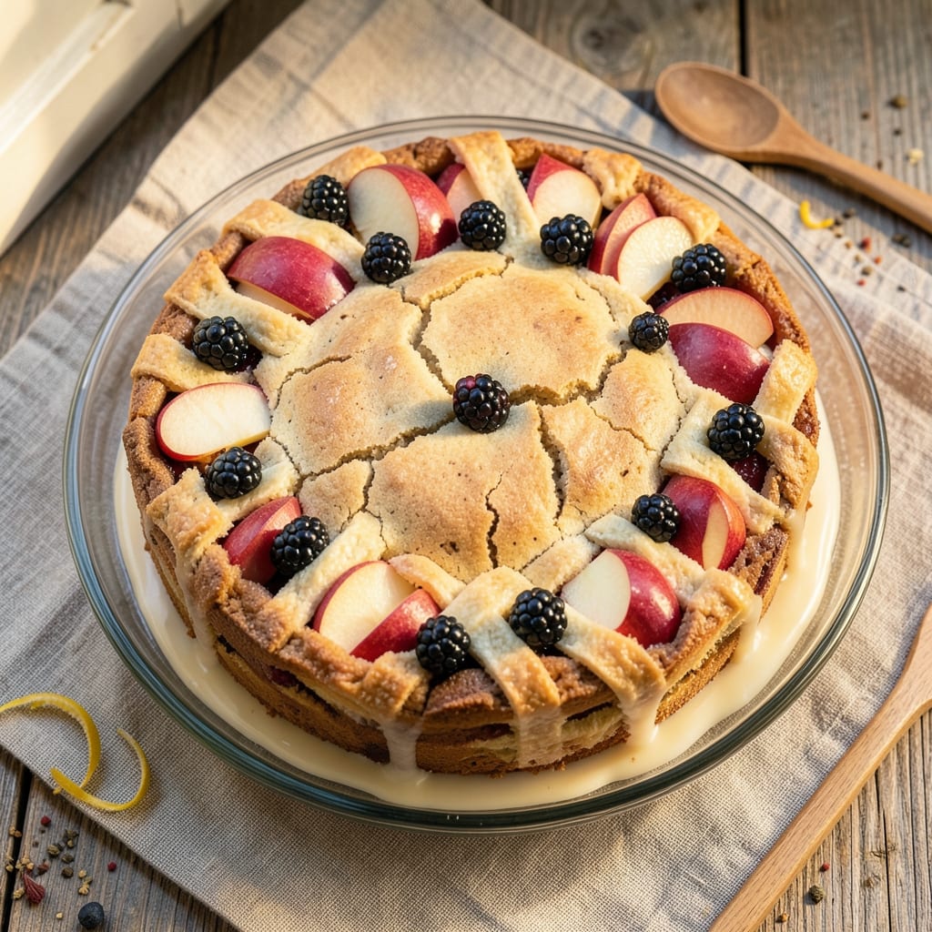 Apple Blackberry Cake Recipe: Jammy Fruit Swirls and Buttery Streusel Crunch