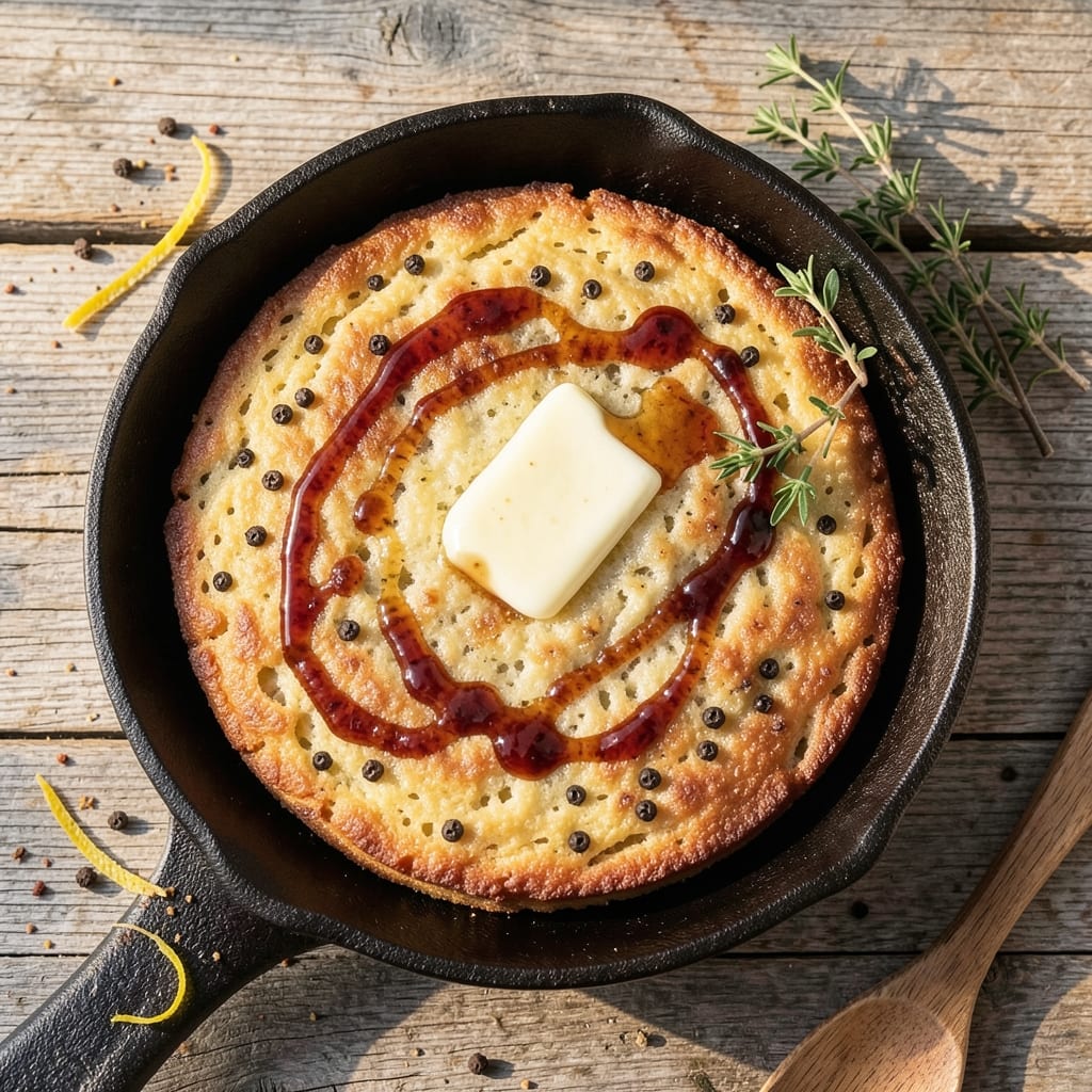 Bahamian Pan Fried Johnny Cake Recipe: Spiced Rum-Infused Crust Over Fluffy Cornmeal Core