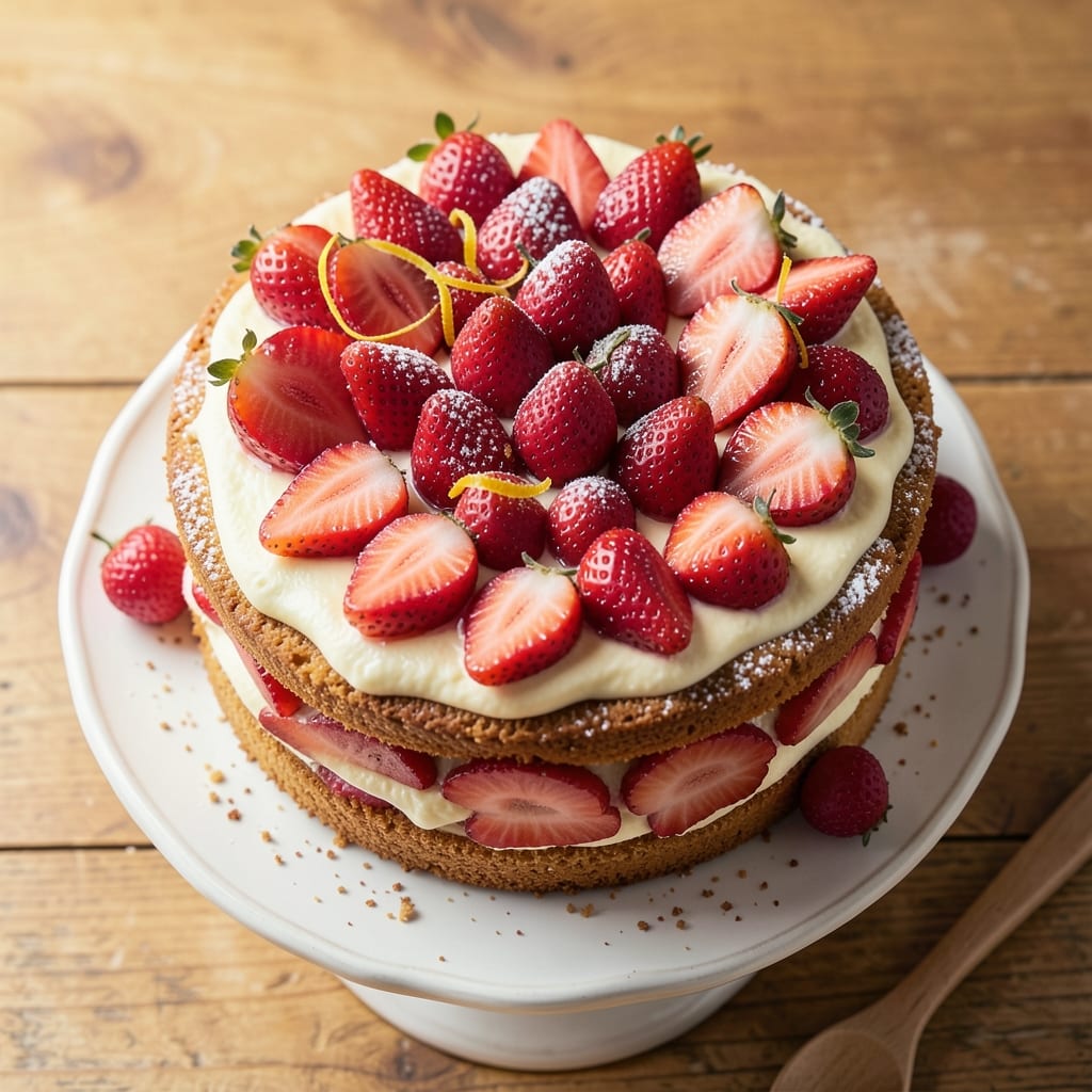 Ambrosia Bakery Fresh Strawberry Cake Recipe: Velvety Layers with Bursting Juicy Berries