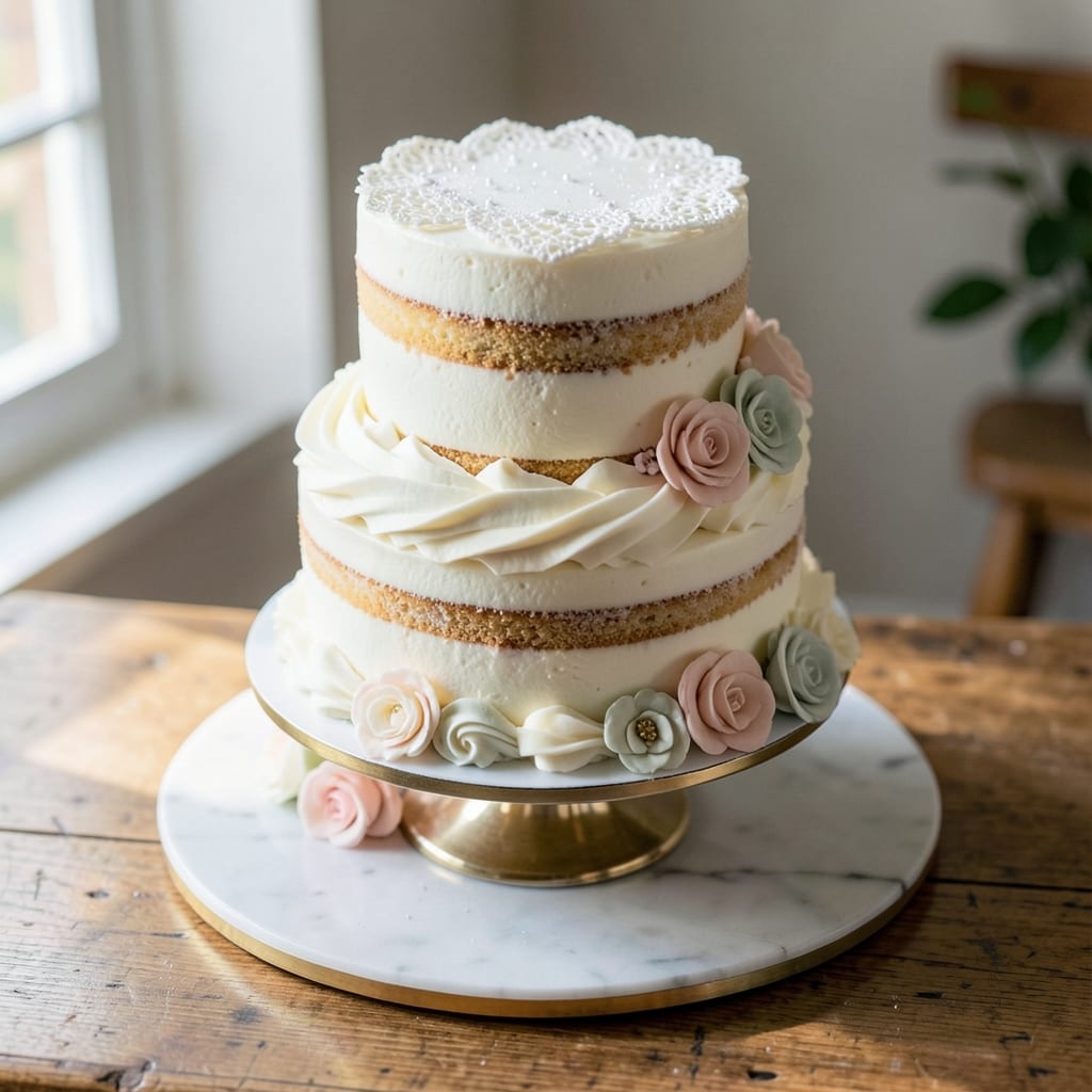 Bakery-Style White Wedding Cake Recipe: Towering Elegance With Crispy Layers