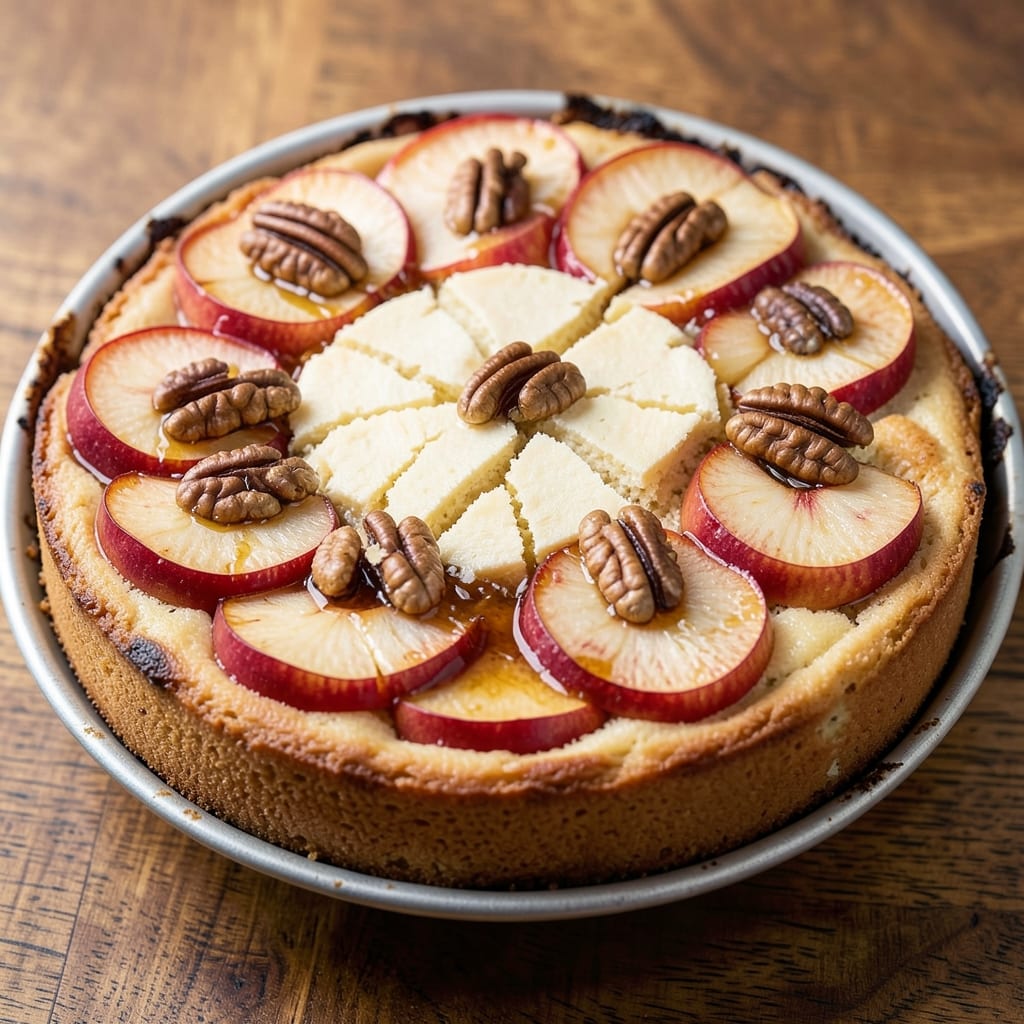 Apple Walnut Upside Down Cake Recipe: Caramelized Apples and Crunchy Nut Top in One Pan