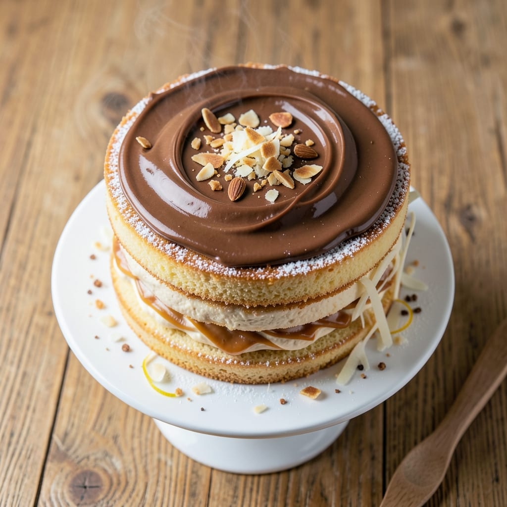 Almond Joy Poke Cake Recipe: Tropical Swirl Magic with Toasted Coconut Crunch